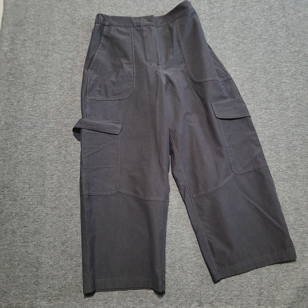Lululemon size 28 pants cargo pockets distressed elastic waistband wide leg